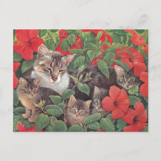 CARTÃO POSTAL PINTURA DE GATO (Frente)