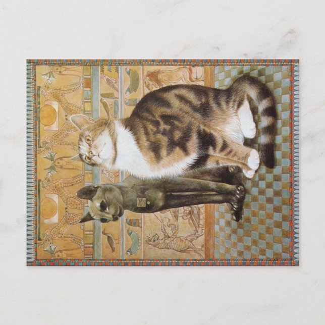 CARTÃO POSTAL PINTURA DE GATO (Frente)