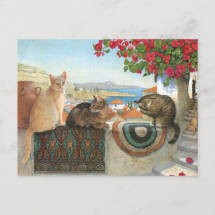 CARTÃO POSTAL PINTURA DE GATO