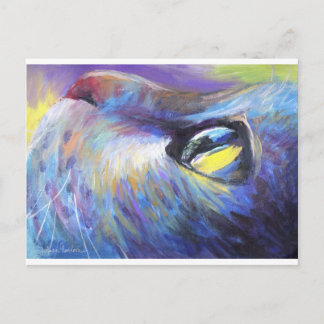 Cartão Postal pintura de gato sonhador svetlana novikova