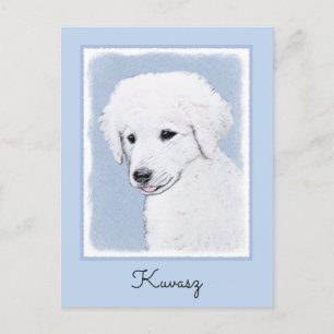 Cartão Postal Pintura de Kuvasz - Arte de Cachorro Original Boni