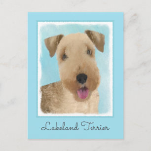 Cartão Postal Pintura de Lakeland Terrier - Arte de Cachorro Ori