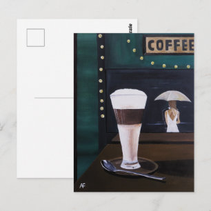 Cartão Postal Pintura de Latte Macchiato por Alfred Fox