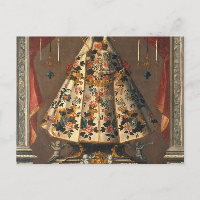 Cartão Postal Pintura de Madonna Preta 1745 (Frente)
