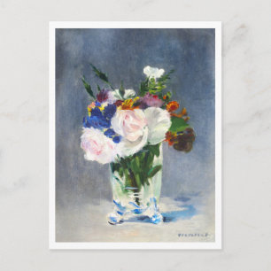Cartão Postal Pintura de Manet de Buquê de Flores