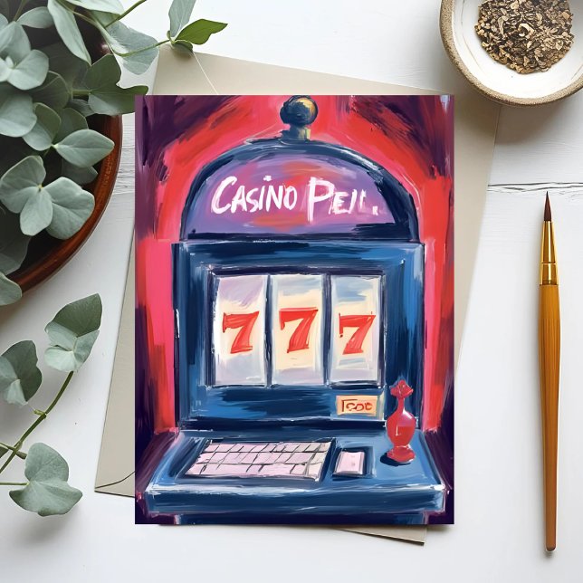 Cartão Postal Pintura de Máquina de Slot Casino (Criador carregado)