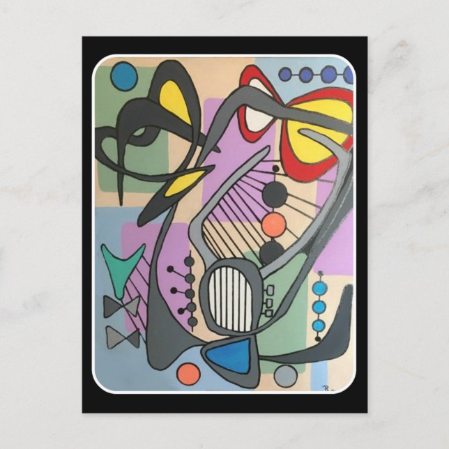 Cartão Postal Pintura de 'MidCentury Mod Spider Song' em um (Frente)