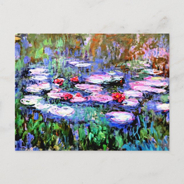 Cartão Postal Pintura de Monet, Los Nenufares (nenúfares) (Frente)