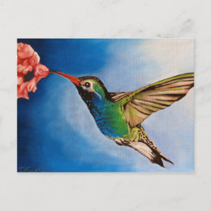 Cartão Postal Pintura de óleo de passarinho