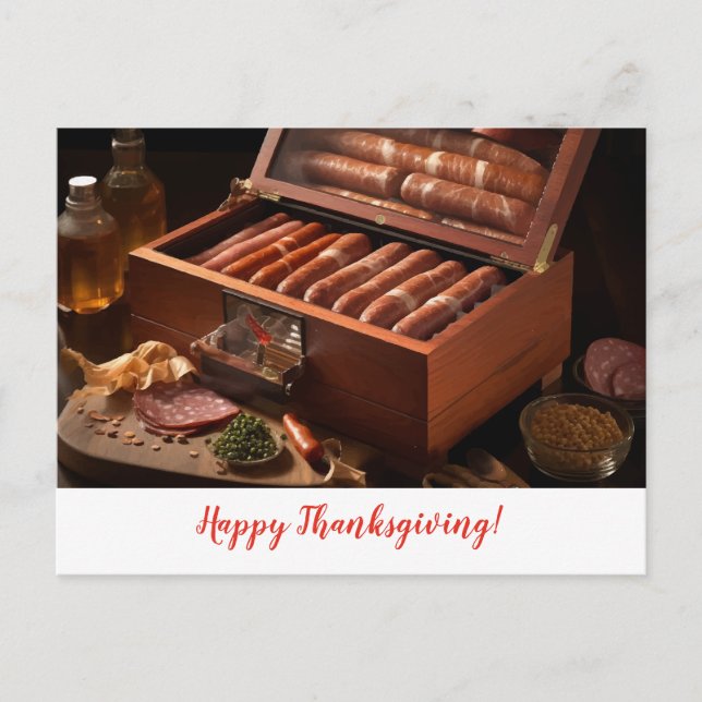 Cartão Postal Pintura de outono de Ação de Graças (Frente)