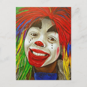 Cartão Postal Pintura de Palhaço Infantil