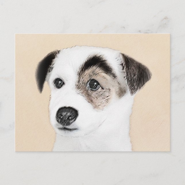 Cartão Postal Pintura de Parson Jack Russell Terrier - Arte Cani (Frente)