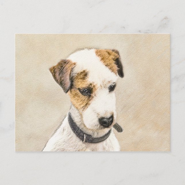 Cartão Postal Pintura de Parson Jack Russell Terrier - Arte Cani (Frente)