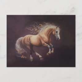 Cartão Postal Pintura De Pastel De Cavalo Corrente