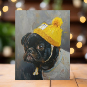 CARTÃO POSTAL PINTURA DE PETRÓLEO DE CACHORRO CORTE