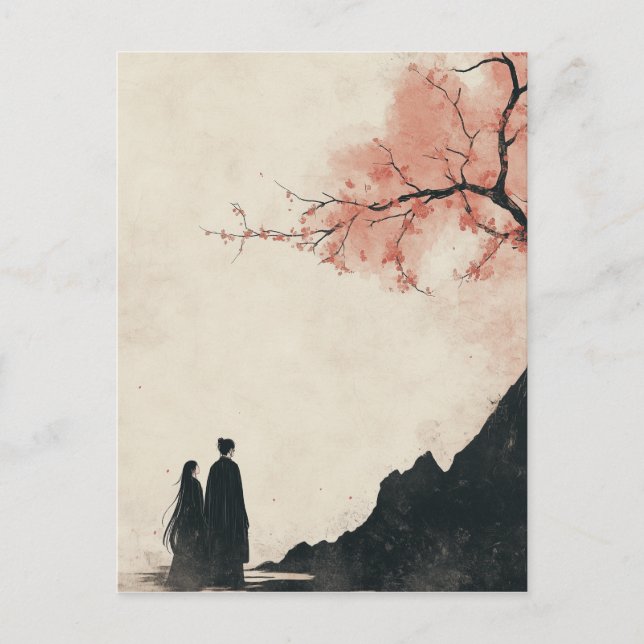 Cartão Postal Pintura de pintura com lavagem de tinta (Frente)