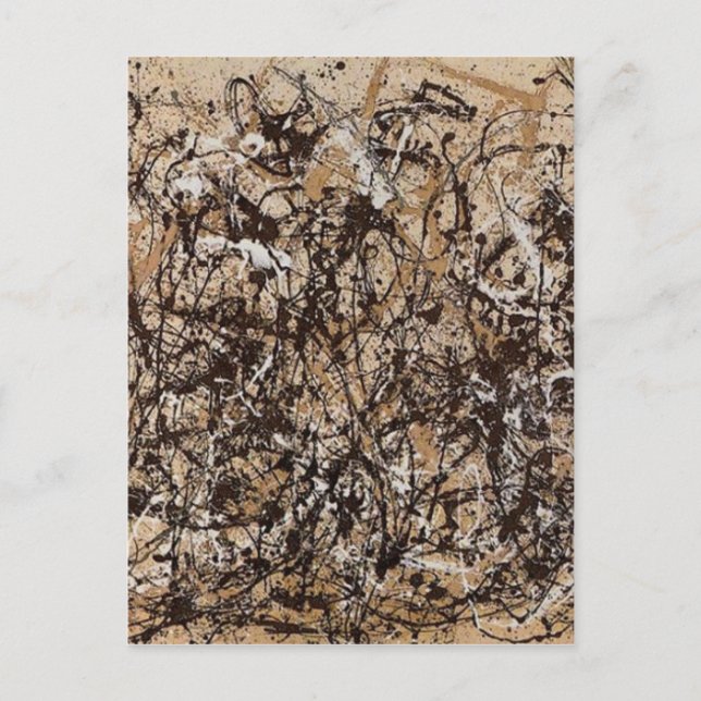 Cartão Postal Pintura de pollock original no outono (Frente)