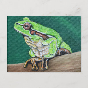 Cartão Postal Pintura de Rã de Árvore