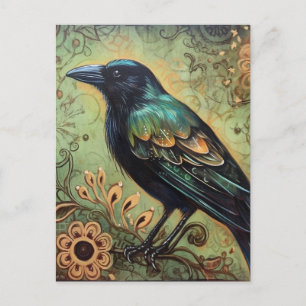 Cartão Postal Pintura de Raven Folk