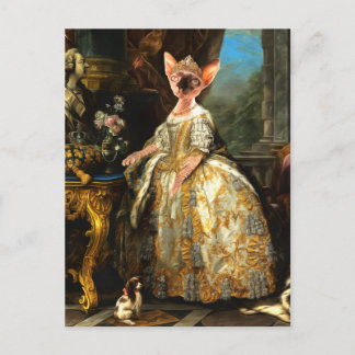 Cartão Postal Pintura de Retrato Real Medieval