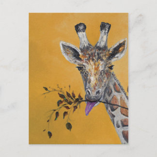 Cartão Postal Pintura de Rosto Giraffe