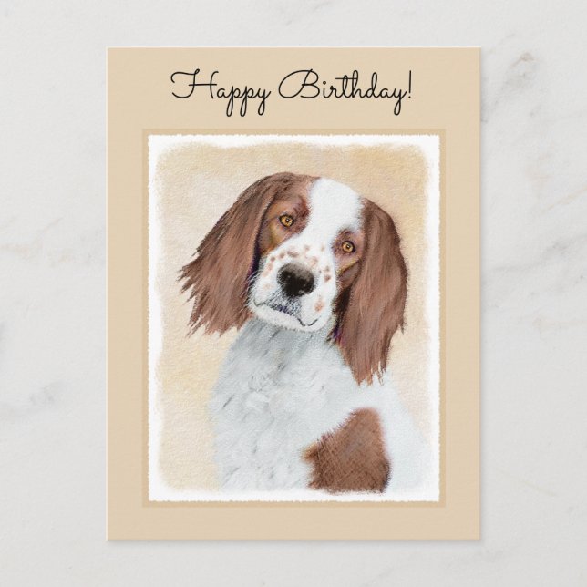 Cartão Postal Pintura de Setores Vermelho e Branco Irlandês - Ar (Frente)