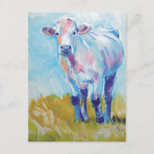 Cartão Postal Pintura De Vaca