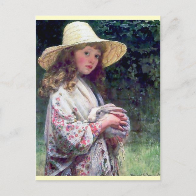 Cartão Postal Pintura Do Coelho De Pet (Frente)