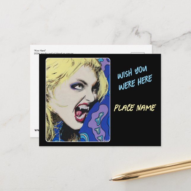 Cartão Postal Pintura do "Duro de Beijo" numa (Frente/Verso In Situ)