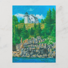 Cartão Postal Pintura do Farol da Ilha Bear