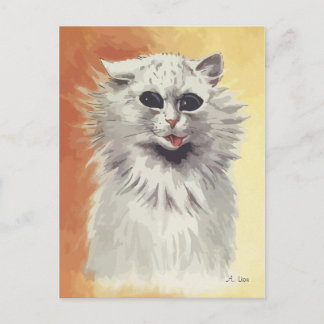 Cartão Postal Pintura do gato persa n° 1