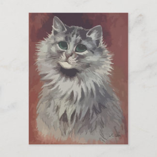 Cartão Postal Pintura do gato persa n° 5