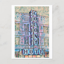 Cartão Postal Pintura do Hotel Deco de Arte de Miami Beach 3