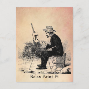 Cartão Postal Pintura do número de pi