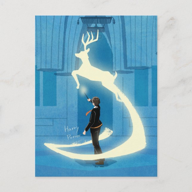 Cartão Postal Pintura do Patrono de HARRY POTTER™ (Frente)