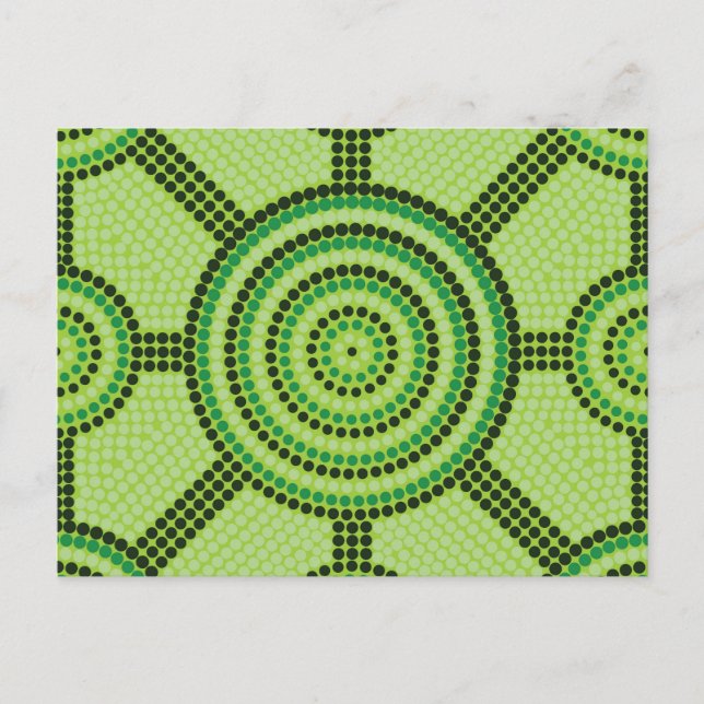 Cartão Postal Pintura do ponto aborígene (Frente)