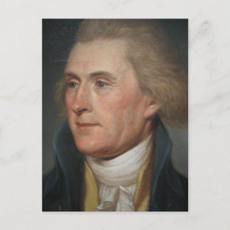 Cartão Postal Pintura do retrato de Thomas Jefferson