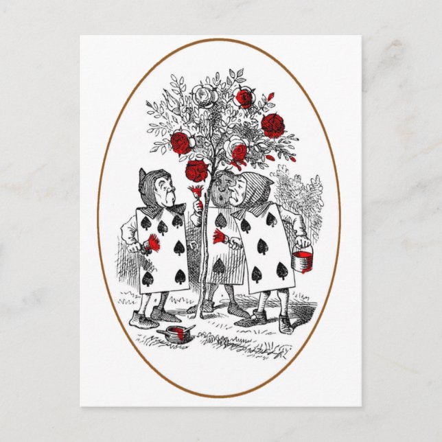 Cartão Postal Pintura dos Rosas de vermelho (Frente)