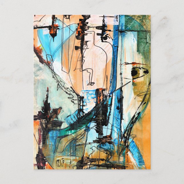 Cartão Postal Pintura em acrílico original ativada (Frente)