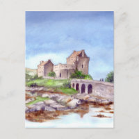 Pintura em Aquarela do Castelo de Eilean Donan