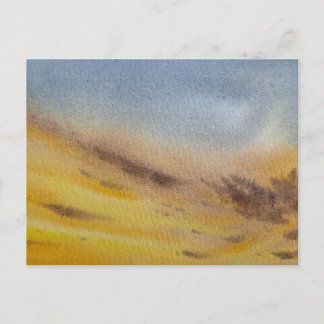 Cartão Postal Pintura em aquarela do céu