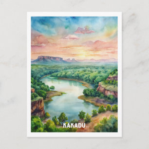 Cartão Postal Pintura em Aquarela do Parque Nacional Kadaku