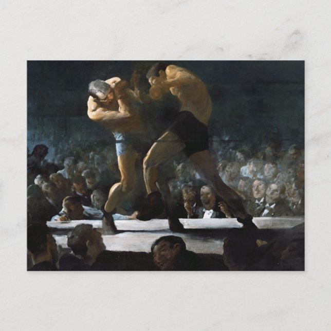 Cartão Postal Pintura em boxismo por George Bellows (Frente)