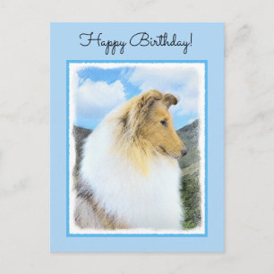 Cartão Postal Pintura em Collie, em Montanhas (Rough) - Arte Can