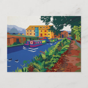 Cartão Postal Pintura em estilo fauvista da Bacia do Canal de So