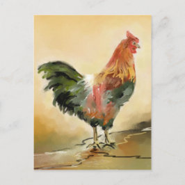 Cartão Postal Pintura em galo
