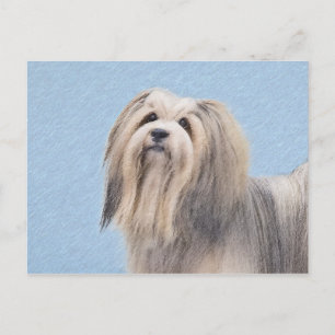 Cartão Postal Pintura em Havanês (Prata) - Arte Canina Original