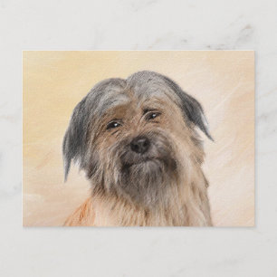 Cartão Postal Pintura em Pastor Pirenéus - Arte Cachorro Origina
