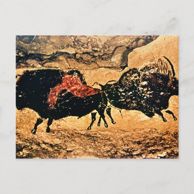 Cartão Postal Pintura em rocha de bison, c.17000 BC (Frente)