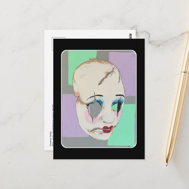 Cartão Postal Pintura em um "Vale Uncanny" (Frente/Verso In Situ)